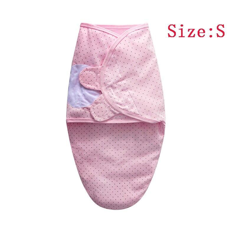 Baby swaddle wrap Stevvex pink dotted envelope style with Velcro, size S on Tampa Home & Garden Store