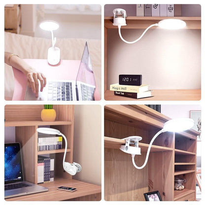 STEVVEX Clip Wireless Table Lamp white, 3-mode touch LED with clip for study and bed on Tampa Home & Garden Store