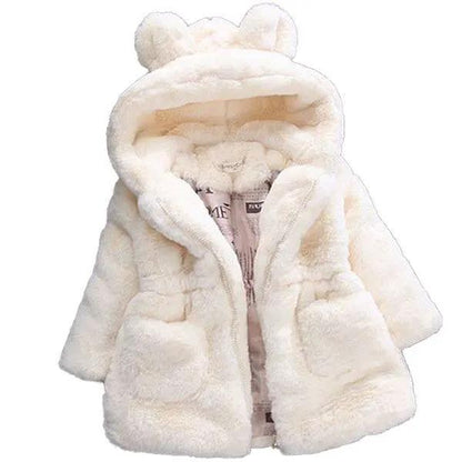 Winter Baby Girls Hooded Fleece Coat with Ears