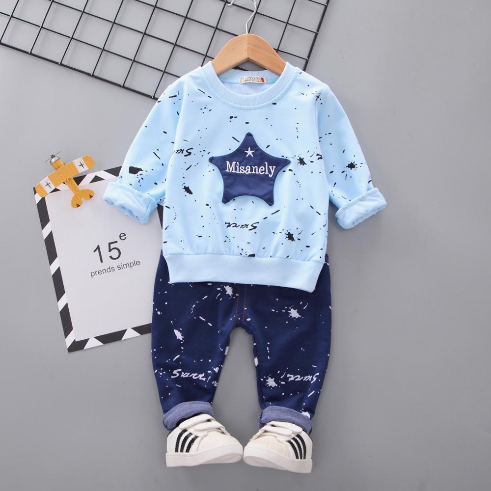 2pc baby boys costume set: light blue top with star patch and navy paint pants Stevvex on Tampa Home & Garden Store