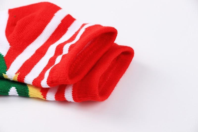 Stevvex 5-pair baby Christmas socks set, red cotton with stripes for babies and toddlers on Tampa Home & Garden Store
