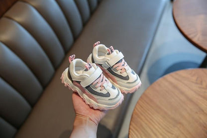 Stevvex baby toddler sneakers pair in white pink mesh canvas running shoes on Tampa Home & Garden Store