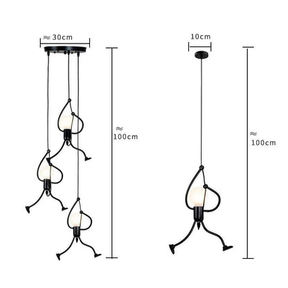 Industrial Pendant Light and Cartoon Fixture
