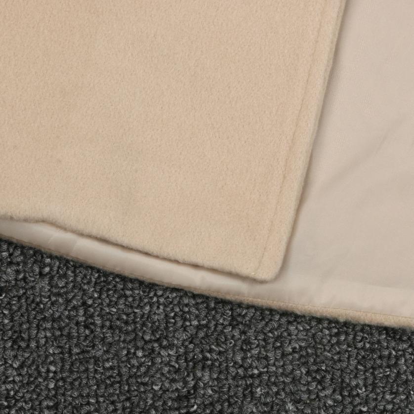 Baby girl woolen long coat fabric swatches beige wool cream fleece gray textured lining on Tampa Home & Garden Store