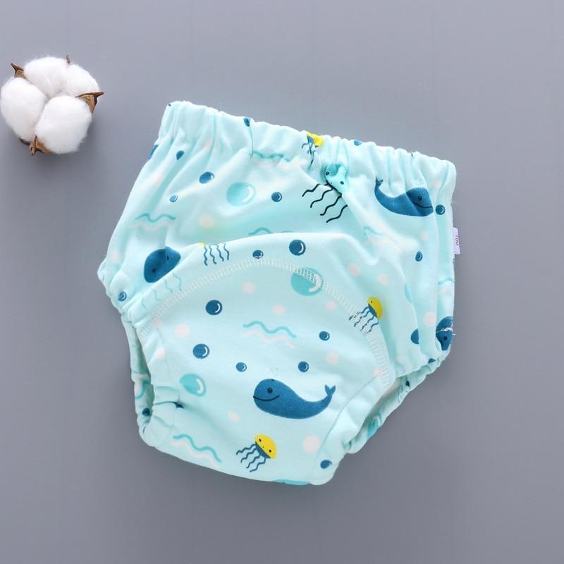 Stevvex baby training pants cloth diaper in light blue with 6-layer gauze cover reusable on Tampa Home & Garden Store
