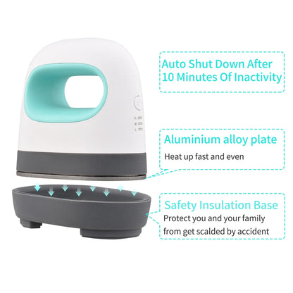 Mini Heat Press for T-Shirts by UpTrend Deals, turquoise grip aluminium plate on Tampa Home & Garden Store