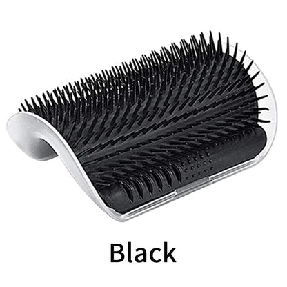Stevvex cat massager brush wall-mounted grooming tool in black with soft bristles on Tampa Home & Garden Store