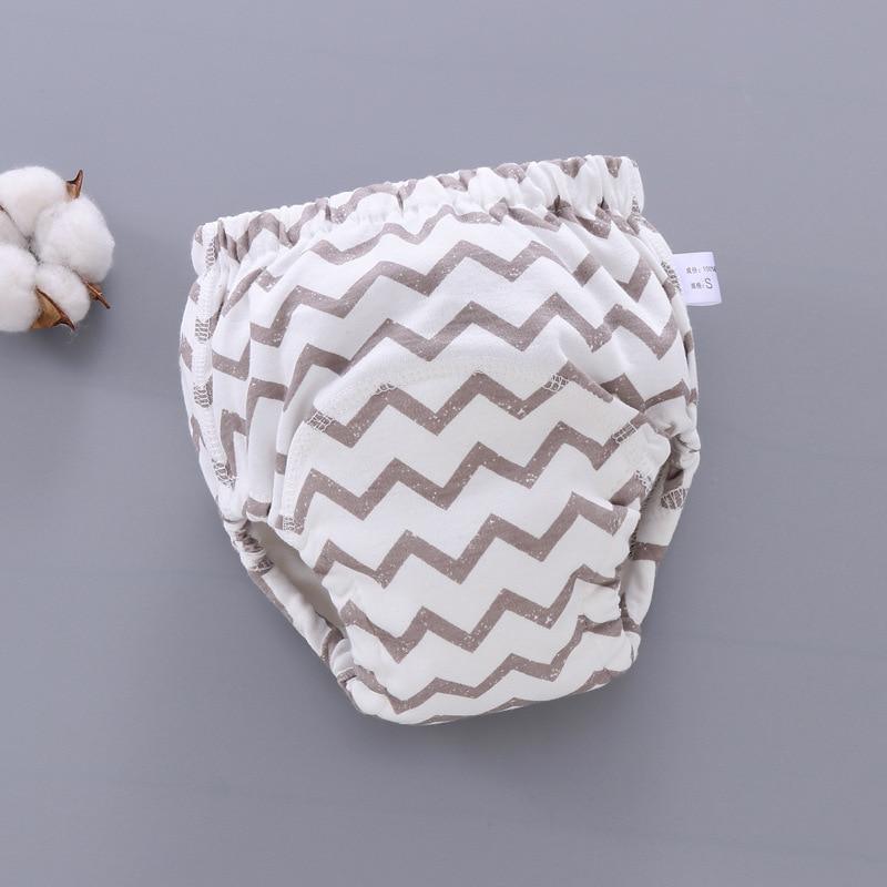 Stevvex baby cloth diaper training pants, 6-layer gauze, zigzag gray and white, reusable nappies on Tampa Home & Garden Store