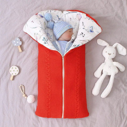 Newborn Baby Knit Sleep Bag and Swaddle Blanket
