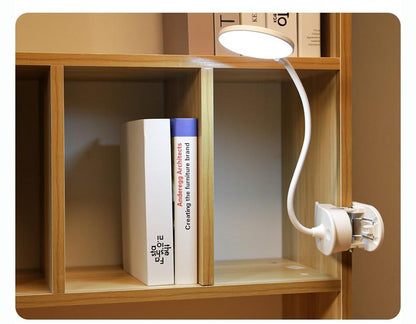 Stevvex clip-on wireless table lamp white with flexible gooseneck LED desk light for desk on Tampa Home & Garden Store