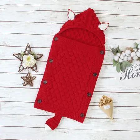 Stevvex Knitted Newborn Baby Blanket and Swaddle