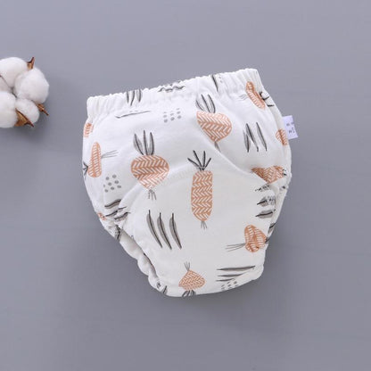 Stevvex baby training pants cloth diaper 6-layer gauze breathable pineapple print on Tampa Home & Garden Store