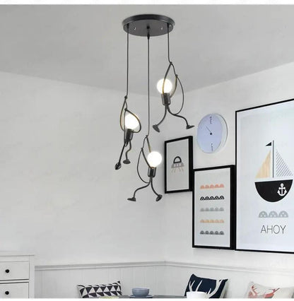 Industrial Pendant Light and Cartoon Fixture