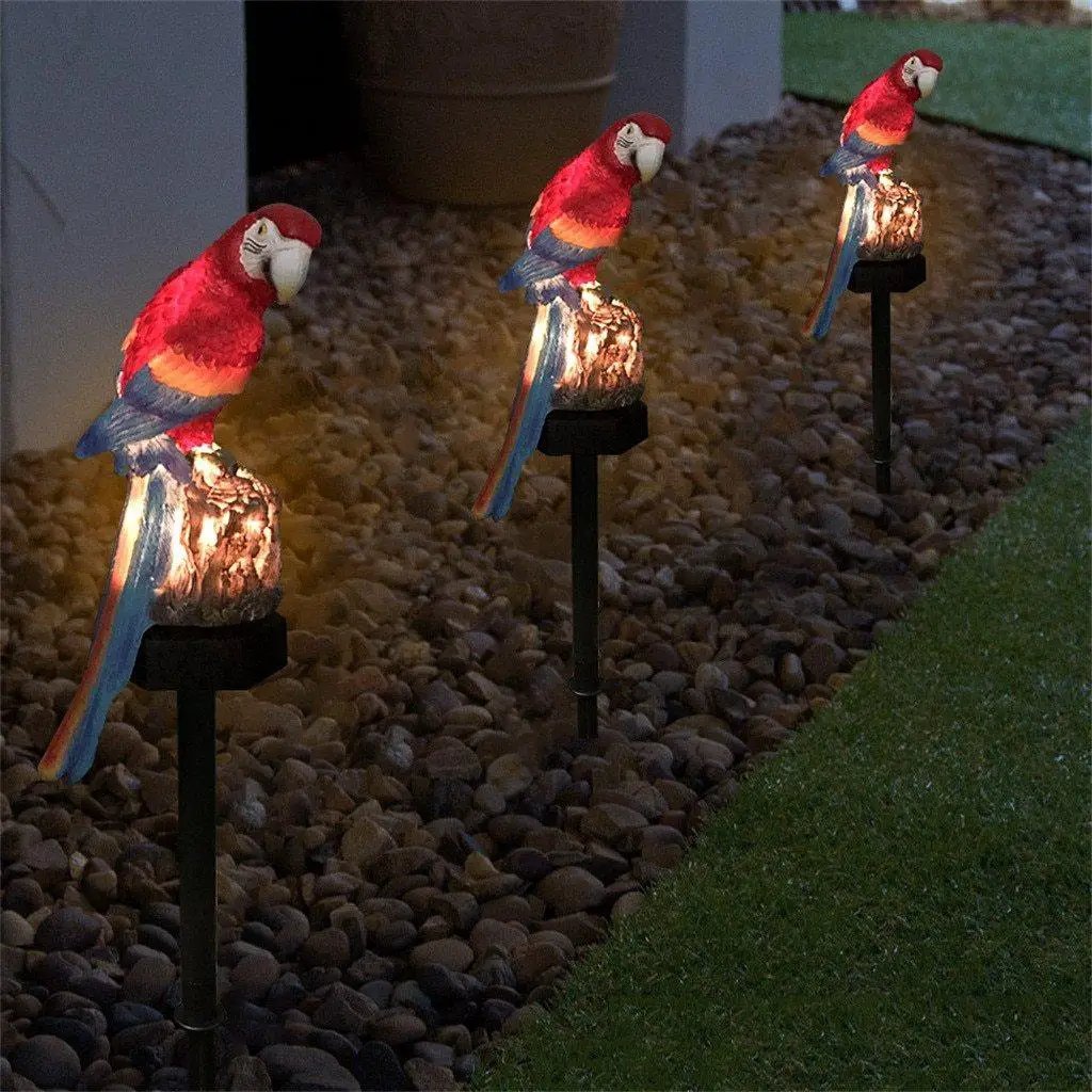 Parrot Shaped LED Garden Lamp Solar Outdoor Light