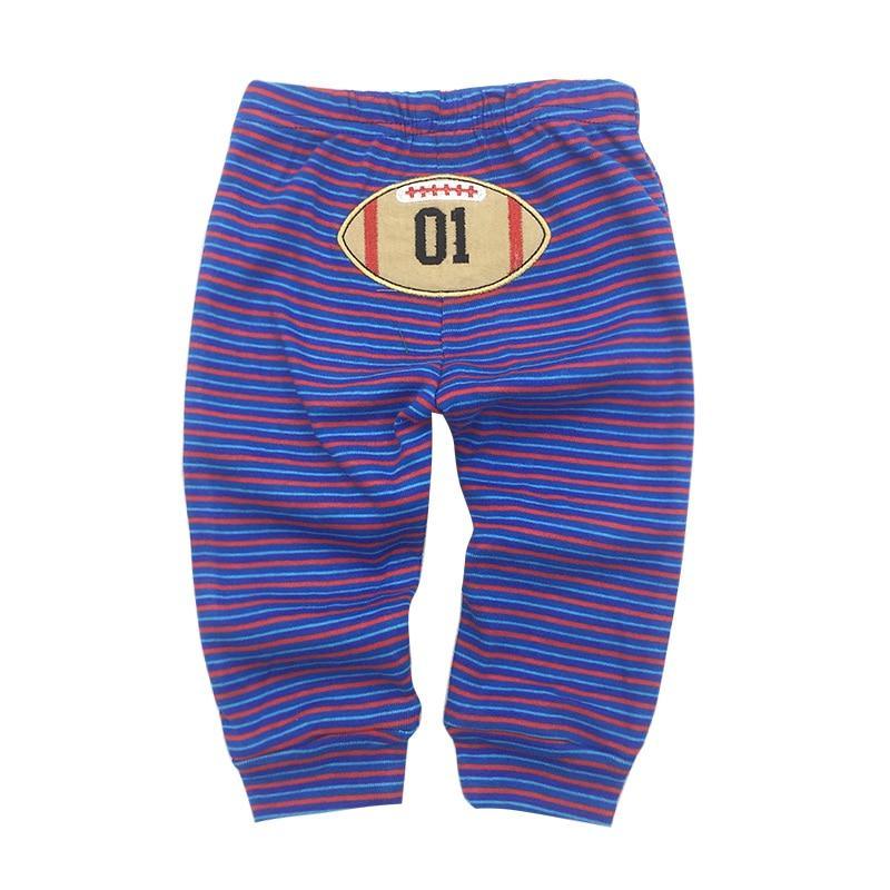 Stevvex baby pants set, blue-red striped trousers with football patch 01 for 0-24 months on Tampa Home & Garden Store