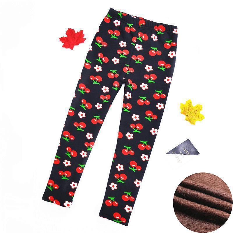 Baby girls leggings Stevvex navy with cherry and white flower print on Tampa Home & Garden Store