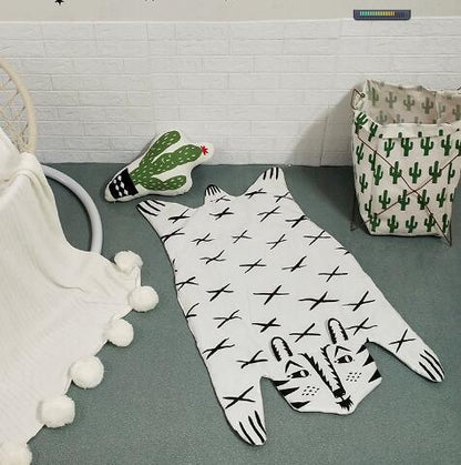 Stevvex elephant design baby play mat round cotton animal rug for newborns on Tampa Home & Garden Store