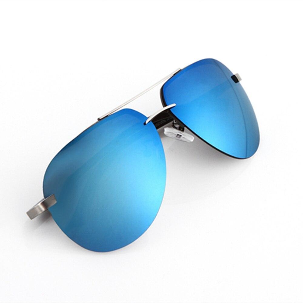 Stevvex aviator polarized sunglasses with blue mirrored lenses and slim metal frame on Tampa Home & Garden Store