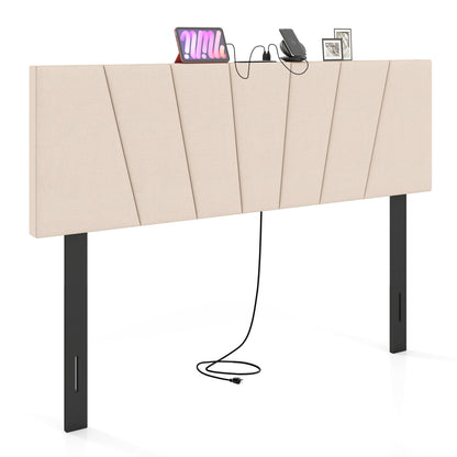 Headboard for Queen and Full Size Bed Geometric Upholstered Head Board