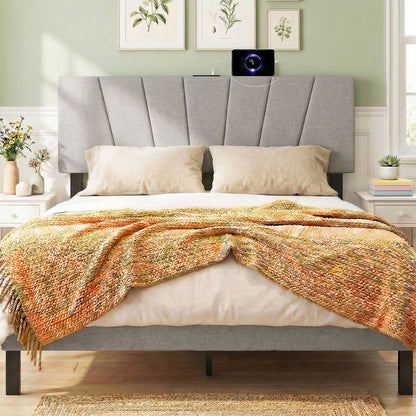 Headboard for Queen and Full Size Bed Geometric Upholstered Head Board