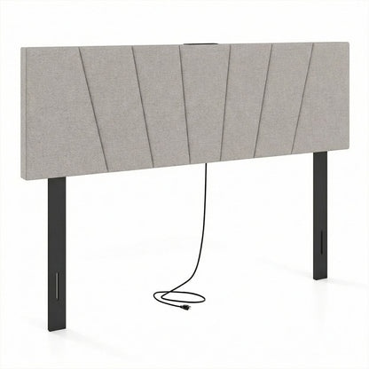 Headboard for Queen and Full Size Bed Geometric Upholstered Head Board