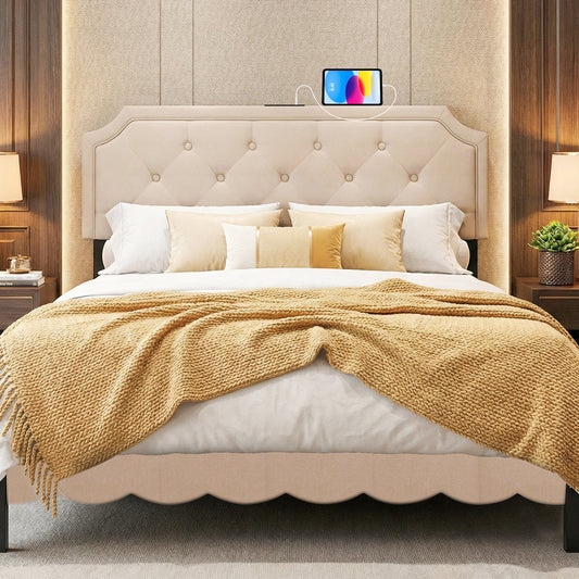 Headboard for Queen and Full Size Bed Tufted Upholstered Head Board - Tampa Home & Garden Store