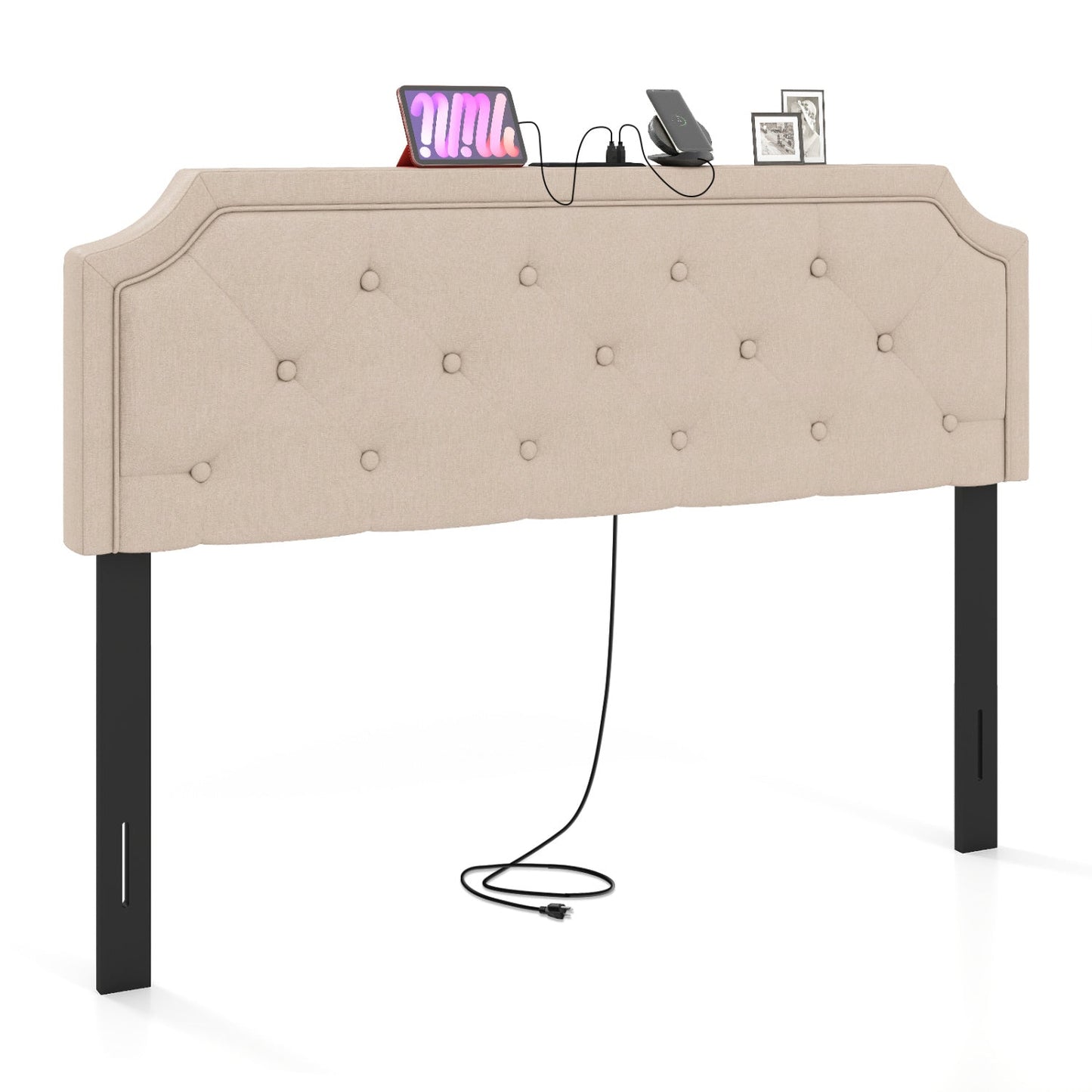 Headboard for Queen and Full Size Bed Tufted Upholstered Head Board