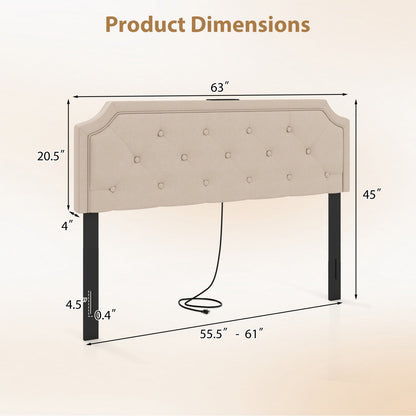 Headboard for Queen and Full Size Bed Tufted Upholstered Head Board