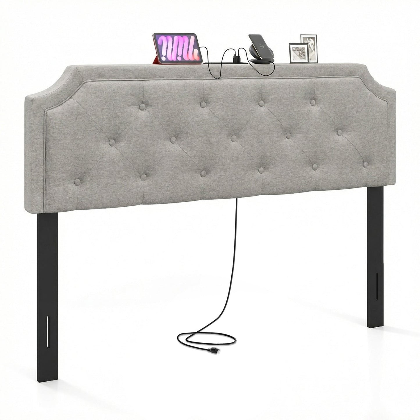 Headboard for Queen and Full Size Bed Tufted Upholstered Head Board