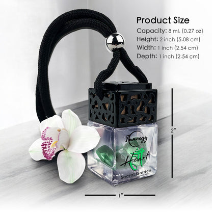 Heart Chakra Crystal-Enhanced Oil Diffuser, Car Air Freshener, 8ml - Tampa Home & Garden Store