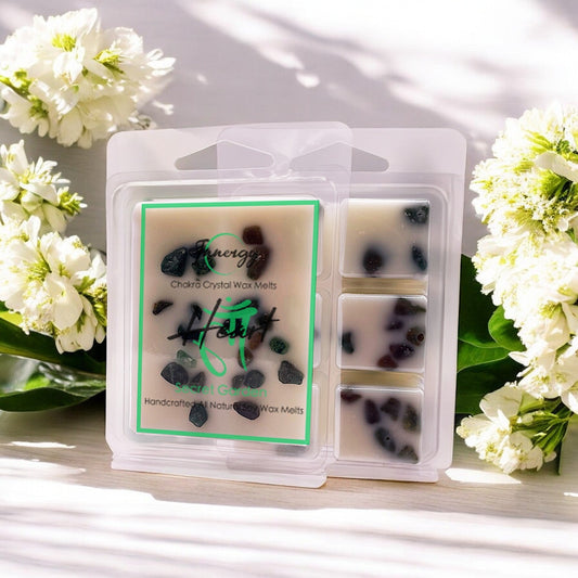 Heart Chakra Crystal-Enhanced Premium Coconut-Soy Wax Melts - Tampa Home & Garden Store