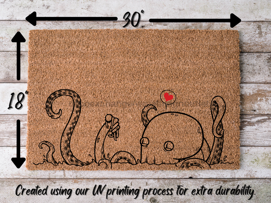 Heart Octopus Doormat, Tentacles and Octopus Door Mat - Tampa Home & Garden Store