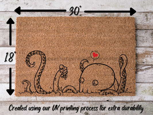 Heart Octopus Doormat, Tentacles and Octopus Door Mat - Tampa Home & Garden Store