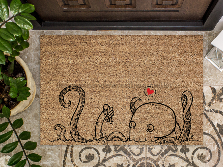 Heart Octopus Doormat, Tentacles and Octopus Door Mat - Tampa Home & Garden Store