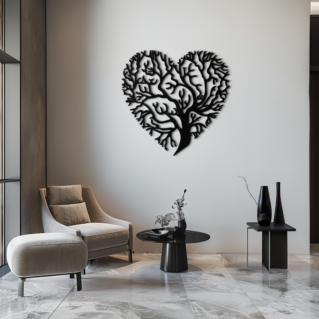 Heart Tree Metal Wall Art – Nature & Love-Inspired Decor - KAF211 - Tampa Home & Garden Store