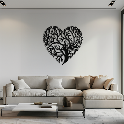 Heart Tree Metal Wall Art – Nature & Love-Inspired Decor - KAF211 - Tampa Home & Garden Store