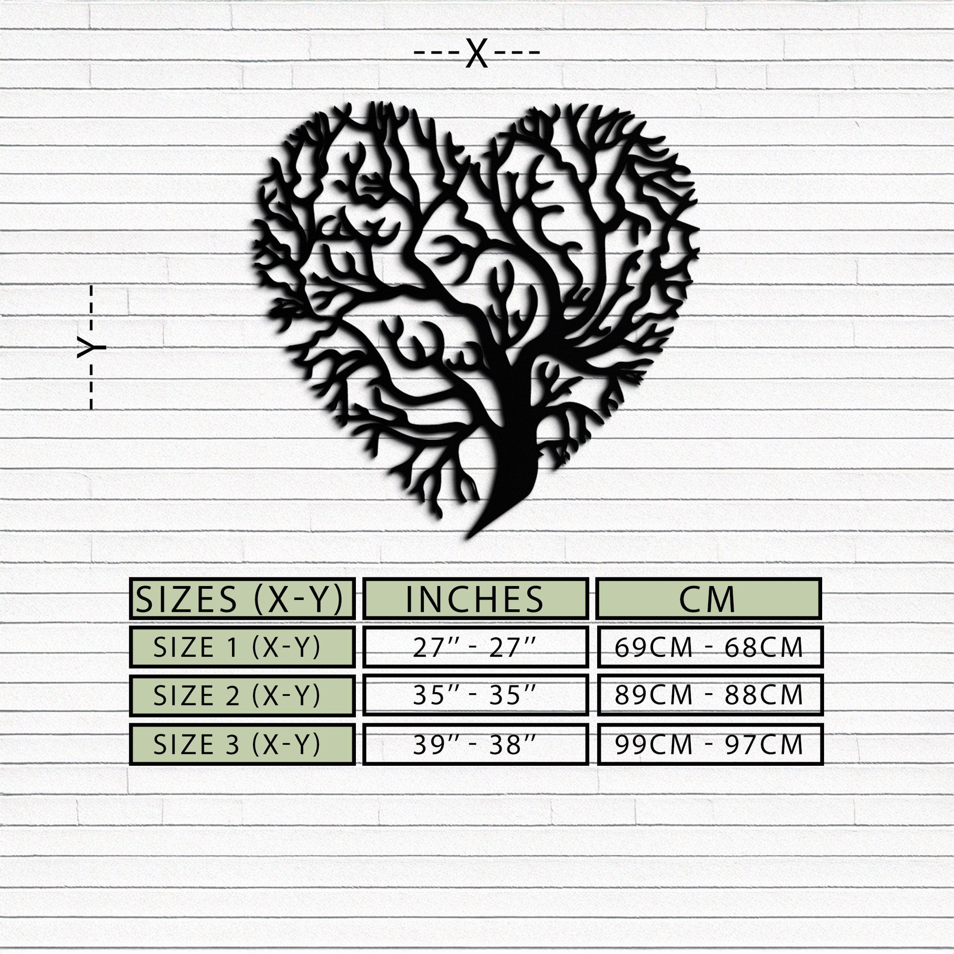 Heart Tree Metal Wall Art – Nature & Love-Inspired Decor - KAF211 - Tampa Home & Garden Store