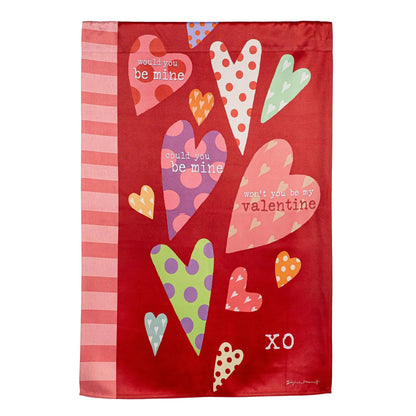 Hearts of Love Suede House Flag - Tampa Home & Garden Store