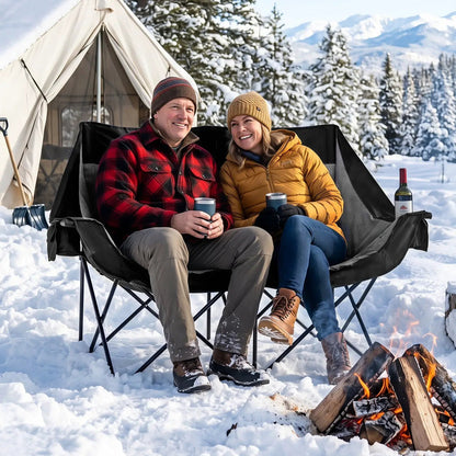 Heated Double Camping Chair With Four Zones