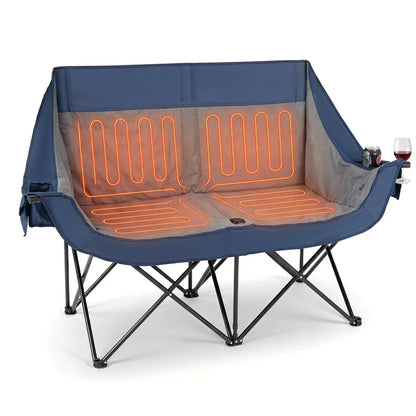 Heated Double Camping Chair With Four Zones