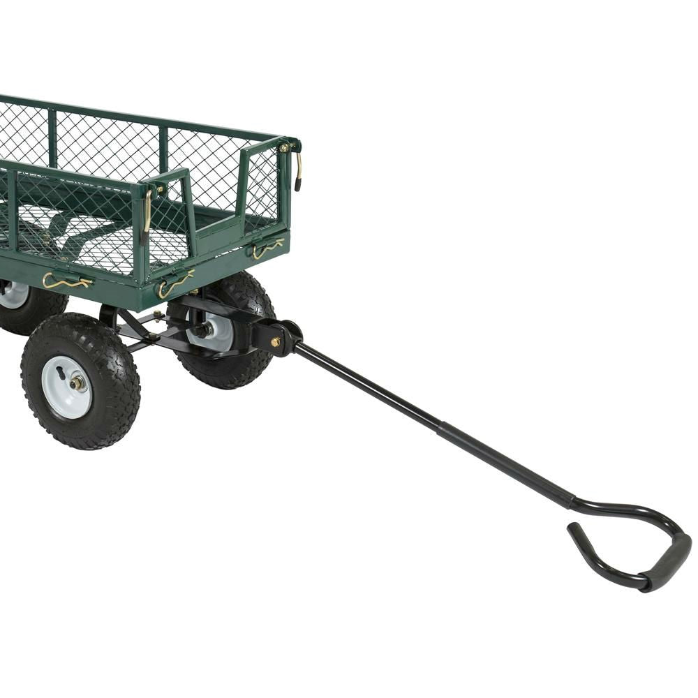 Heavy Duty Green Steel Garden Utility Cart Wagon with Removable Sides - Tampa Home & Garden Store