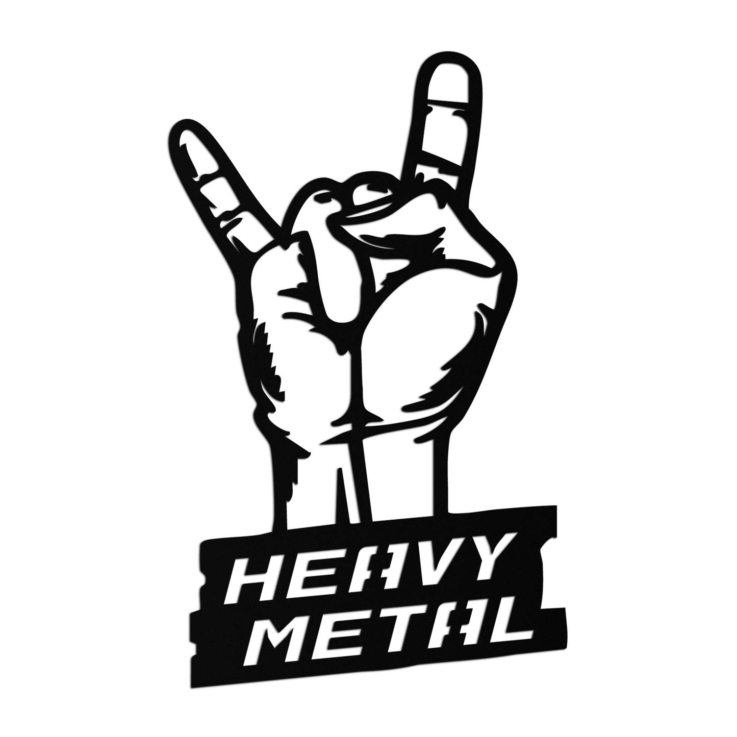Heavy Metal Hand Sign Metal Wall Art – Bold Rock-Inspired Décor for Music Lovers- KAF700 - Tampa Home & Garden Store