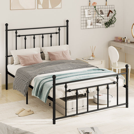Full/Queen/Twin Size Heavy-duty Metal Bed Frame with Headboard-Full Size - Tampa Home & Garden Store