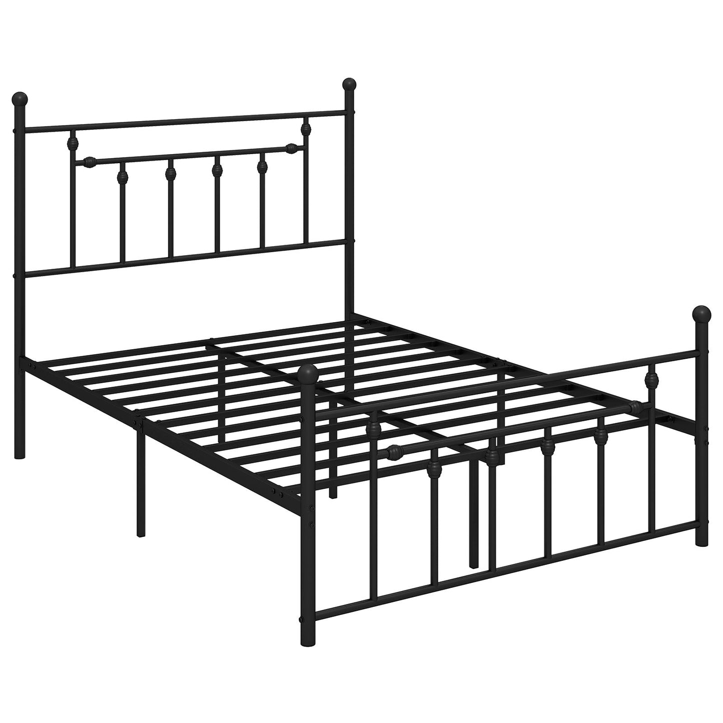 Base de cama de metal resistente de tamaño matrimonial/queen/individual con cabecero-tamaño matrimonial