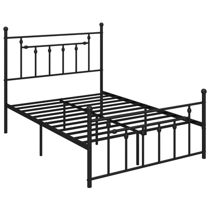Base de cama de metal resistente de tamaño matrimonial/queen/individual con cabecero-tamaño matrimonial