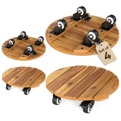 Rolling Plant Stand Set 2 With Lockable Casters