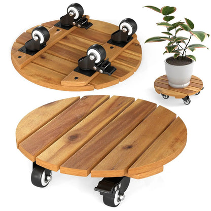 Rolling Plant Stand Set 2 With Lockable Casters