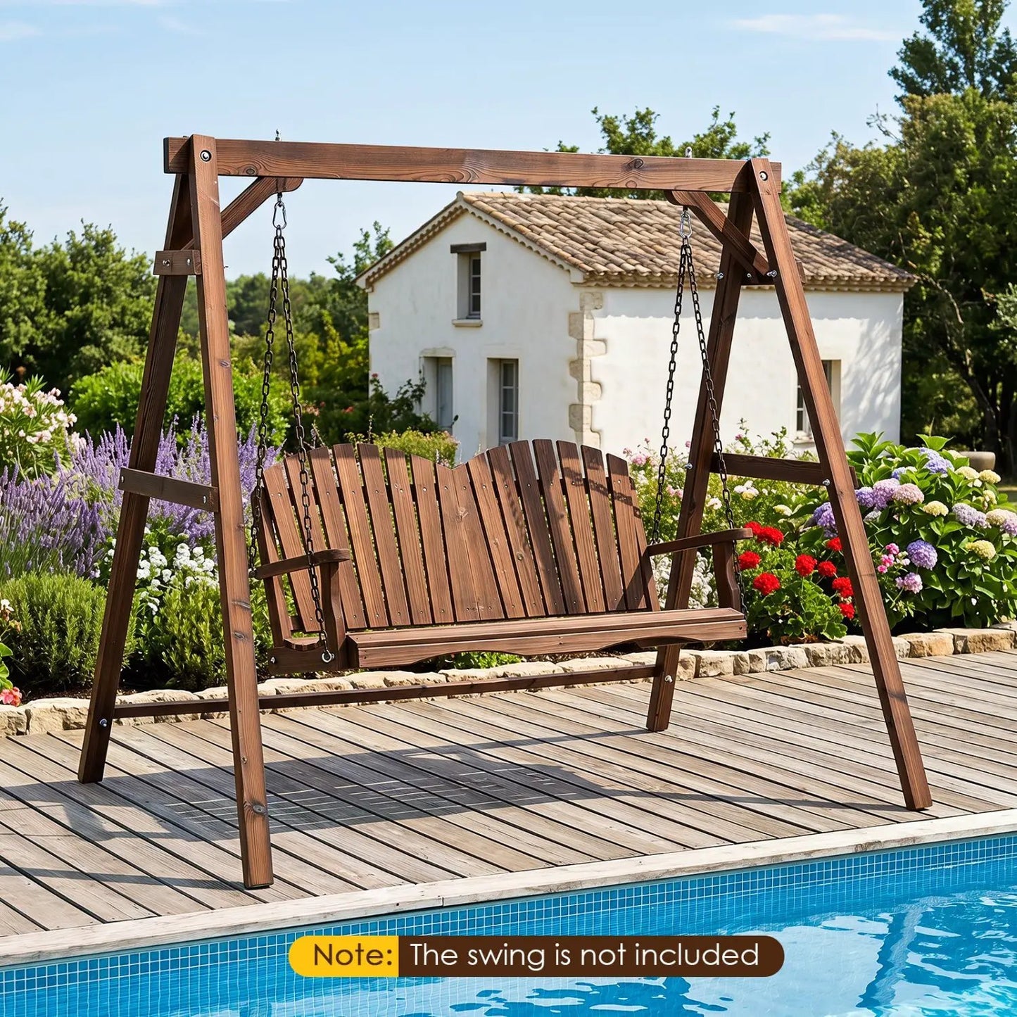 Carbonized Fir Wood Swing Frame for 880 Capacity