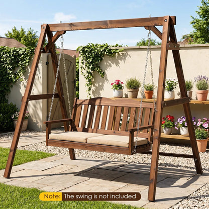 Carbonized Fir Wood Swing Frame for 880 Capacity
