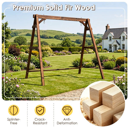 Carbonized Fir Wood Swing Frame for 880 Capacity